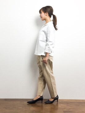 「chambre de charme（シャンブルドゥシャーム）のアイテム（その他トップス）」を使った、内山陽菜さん（レディース・160cm）の冬コーディネート