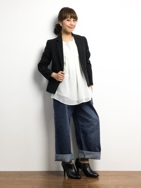 内山陽菜さん（レディース・149cm）の冬コーディネート