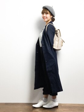 内山陽菜さん(レディース・149cm)の冬コーディネート