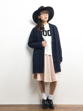 内山陽菜さん（レディース・160cm）の冬コーディネート