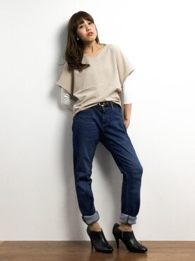 内山陽菜さん(レディース・149cm)の冬コーディネート