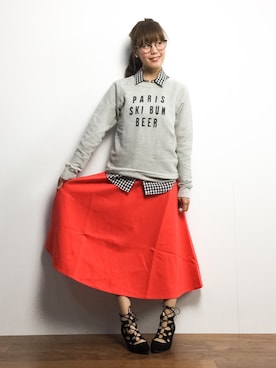 「rxmance（ロマンス）のアイテム」を使った、内山陽菜さん（レディース・149cm）の冬コーディネート