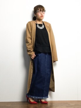 内山陽菜さん（レディース・149cm）の冬コーディネート