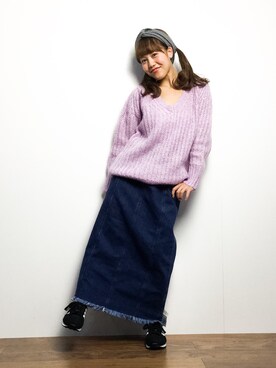 内山陽菜さん(レディース・149cm)の冬コーディネート