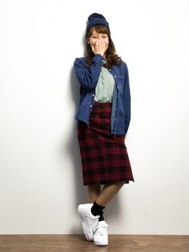 内山陽菜さん（レディース・149cm）の冬コーディネート
