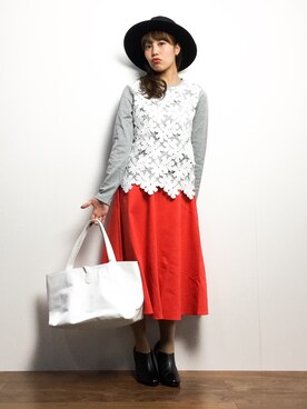 内山陽菜さん(レディース・149cm)の冬コーディネート