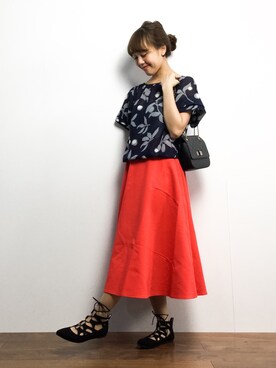 内山陽菜さん(レディース・149cm)の冬コーディネート