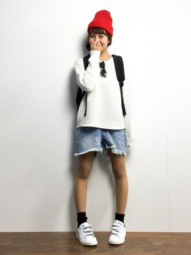 内山陽菜さん（レディース・149cm）の冬コーディネート
