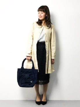 「TITTY&CO.（ティティーアンドコー）のアイテム（その他アウター）」を使った、内山陽菜さん（レディース・149cm）の冬コーディネート