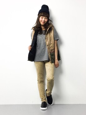 内山陽菜さん（レディース・149cm）の冬コーディネート