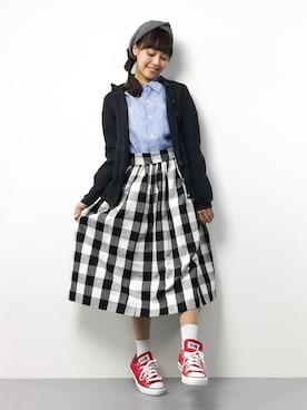 「delave（デラヴェ）のアイテム」を使った、内山陽菜さん（レディース・149cm）の冬コーディネート