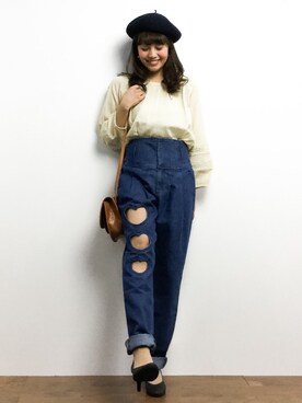 内山陽菜さん（レディース・149cm）の春コーディネート