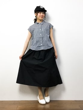 「abcdevol（エービーシーディーイーボル）のアイテム」を使った、内山陽菜さん（レディース・149cm）の春コーディネート