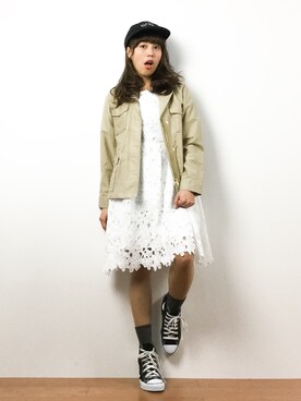 内山陽菜さん（レディース・149cm）の春コーディネート