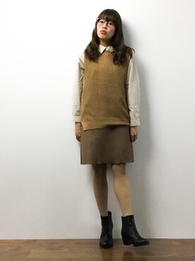 内山陽菜さん(レディース・149cm)の春コーディネート