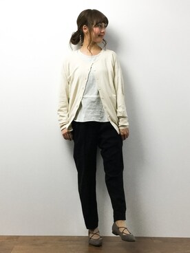 「アイテム（アンサンブル）」を使った、内山陽菜さん（レディース・149cm）の春コーディネート