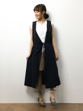 内山陽菜さん(レディース・149cm)の春コーディネート