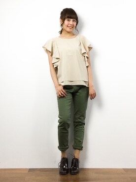 内山陽菜さん(レディース・149cm)の春コーディネート