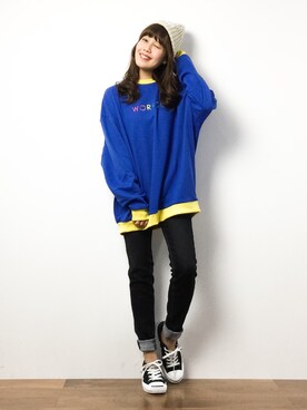 内山陽菜さん（レディース・149cm）の春コーディネート