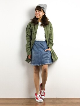 内山陽菜さん(レディース・149cm)の春コーディネート