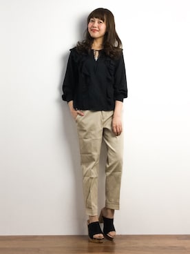 内山陽菜さん（レディース・149cm）の春コーディネート