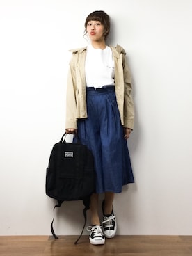 「PATTERN・fiona （パターンフィオナ）のアイテム（ジャケット/アウター）」を使った、内山陽菜さん（レディース・149cm）の春コーディネート