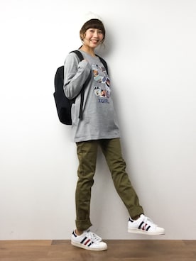 内山陽菜さん(レディース・149cm)の春コーディネート