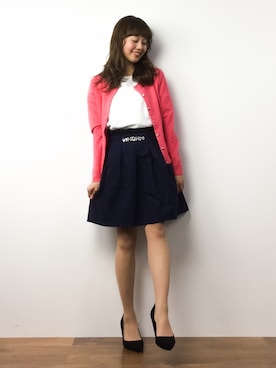 「UP START（アップスタート）のアイテム」を使った、内山陽菜さん（レディース・149cm）の春コーディネート