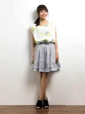 「nusy（ヌージー）のアイテム」を使った、内山陽菜さん（レディース・149cm）の春コーディネート