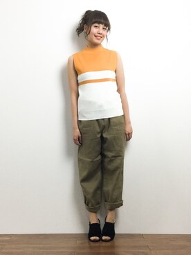 「abcdevol（エービーシーディーイーボル）のアイテム」を使った、内山陽菜さん（レディース・149cm）の春コーディネート