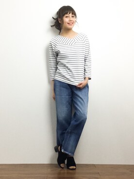 「abcdevol（エービーシーディーイーボル）のアイテム」を使った、内山陽菜さん（レディース・149cm）の春コーディネート