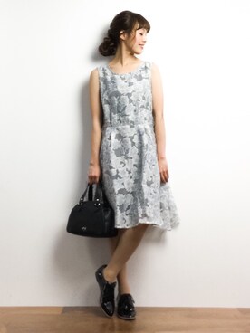 「Te chichi TERRASSE（テチチテラス）のアイテム（ワンピース/ドレス）」を使った、内山陽菜さん（レディース・149cm）の春コーディネート