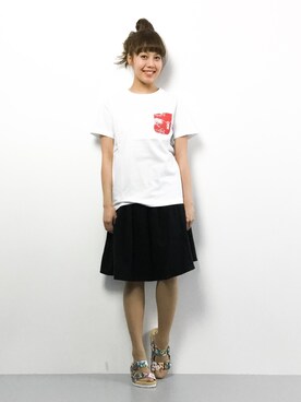 「SHINY SHINY（シャイニー シャイニー）のアイテム」を使った、内山陽菜さん（レディース・149cm）の春コーディネート