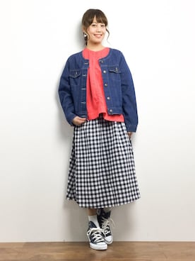 内山陽菜さん(レディース・149cm)の春コーディネート