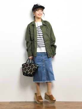 内山陽菜さん(レディース・149cm)の春コーディネート