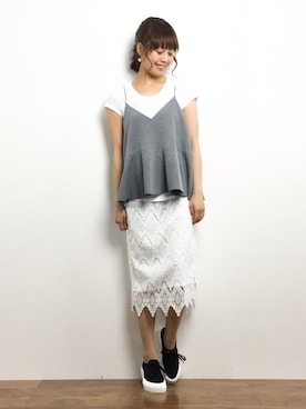 内山陽菜さん（レディース・149cm）の春コーディネート