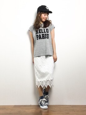 内山陽菜さん（レディース・149cm）の春コーディネート