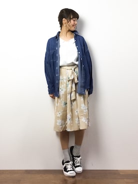 内山陽菜さん（レディース・149cm）の春コーディネート