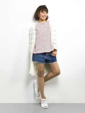 内山陽菜さん（レディース・149cm）の春コーディネート