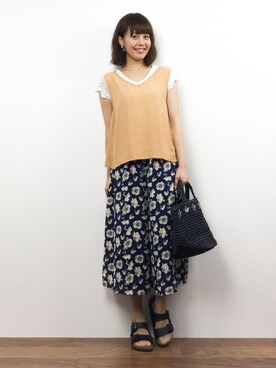 内山陽菜さん（レディース・149cm）の春コーディネート