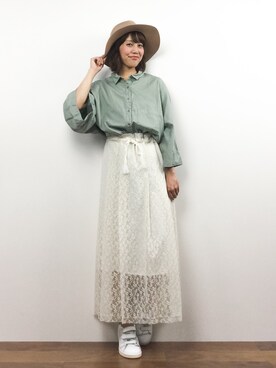 内山陽菜さん（レディース・149cm）の春コーディネート