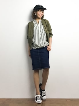 内山陽菜さん(レディース・149cm)の春コーディネート
