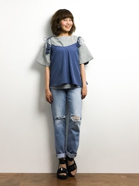 内山陽菜さん(レディース・149cm)の春コーディネート