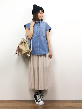 内山陽菜さん（レディース・149cm）の春コーディネート