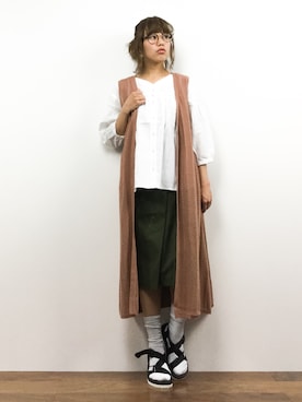 内山陽菜さん(レディース・149cm)の春コーディネート