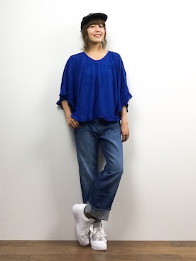 内山陽菜さん（レディース・149cm）の春コーディネート