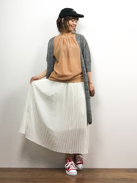 内山陽菜さん（レディース・149cm）の春コーディネート