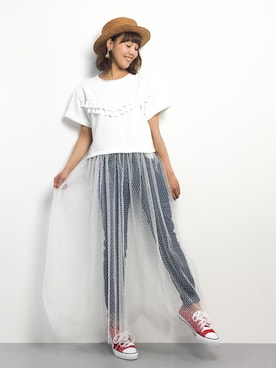 内山陽菜さん（レディース・149cm）の春コーディネート