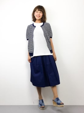 「abcdevol（エービーシーディーイーボル）のアイテム」を使った、内山陽菜さん（レディース・149cm）の春コーディネート