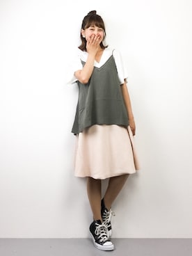 内山陽菜さん（レディース・149cm）の春コーディネート